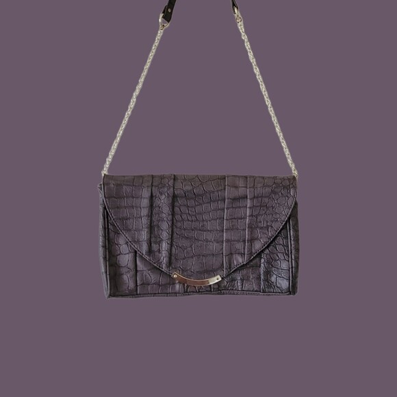 Steve Madden Envelope Crossbody Vegan Leather Bag Faux Snake Skin - Picture 2 of 7